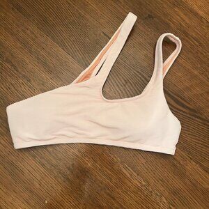 J. Crew swim, one-shoulder 2-strap top, size S, light pink